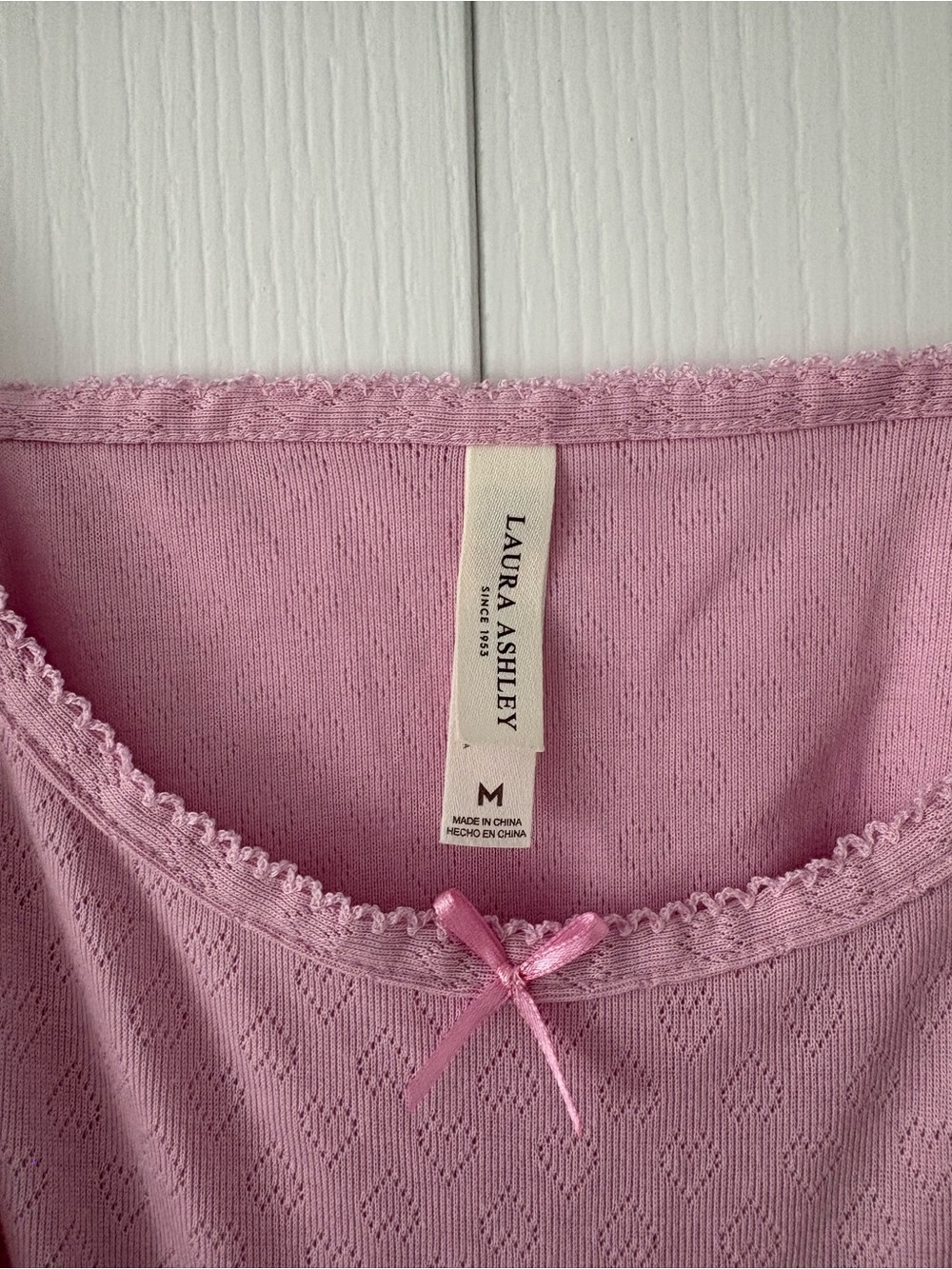Laura Ashley Pink Pajama Top - Picture 3 of 4